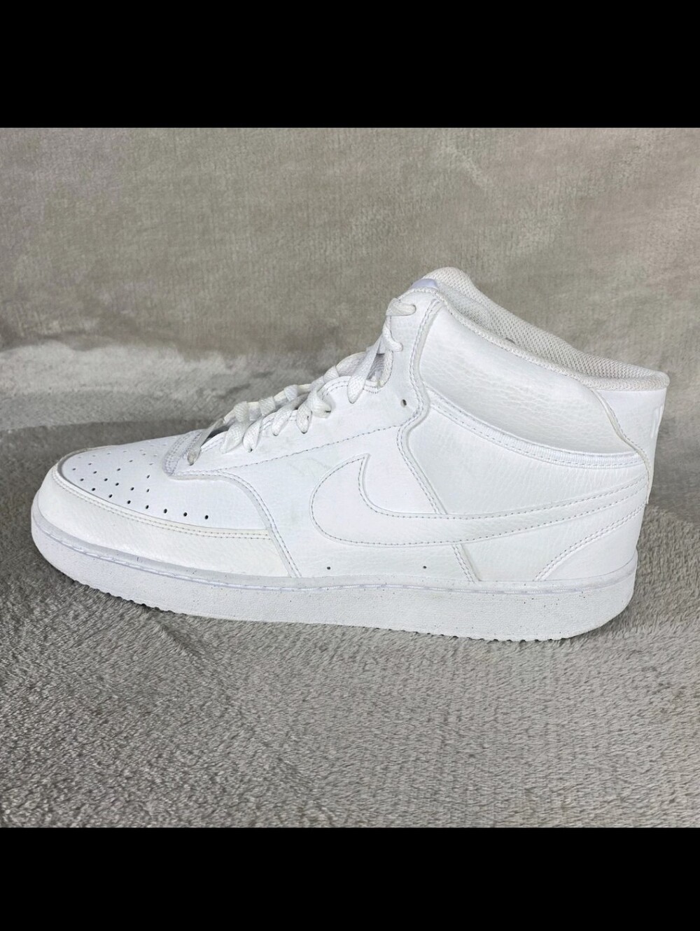 Nike Court Vision Mid Next Nature in all White Leather 8.5 NWT